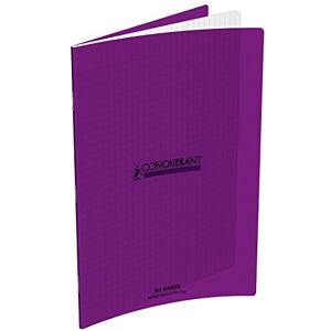 CONQUERANT Conquérant Cahier Classique 24x32cm Grands Carreaux Seyès 48 Pages Agrafées Couverture Polypro Violet - Publicité CONQUERANT Conquérant Cahier Classique 24x32cm Grands Carreaux Seyès 48 Pages Agrafées Couverture Polypro Violet - Publicité