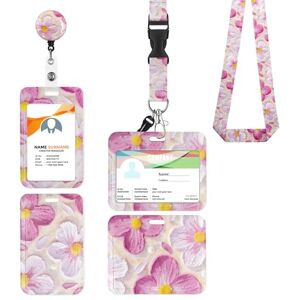 Zrebcley Porte Badge Tour de Cou 2 Pcs Porte-Badge avec Portant Cordon Pour Carte d'Identification Protege Carte Bancaire de Bureau Porte Carte Bus (Cherry blossom) - Publicité Zrebcley Porte Badge Tour de Cou 2 Pcs Porte-Badge avec Portant Cordon Pour Carte d'Identification Protege Carte Bancaire de Bureau Porte Carte Bus (Cherry blossom) - Publicité