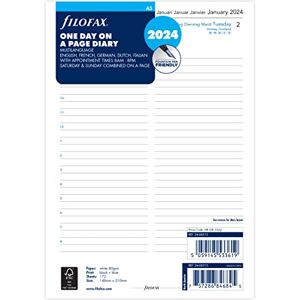 Filofax Agenda 2024 format A5 1 jour par page en 5 langues - Publicité Filofax Agenda 2024 format A5 1 jour par page en 5 langues - Publicité