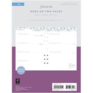 Filofax Calendrier Semaine sur deux pages Garden A5 2024 - Publicité Filofax Calendrier Semaine sur deux pages Garden A5 2024 - Publicité