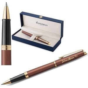 Waterman Hémisphère Stylo roller avec gravure Stylo d'écriture de luxe personnalisé Cadeau élégant pour homme et femme Encre noire (COPPER RED G.T) - Publicité Waterman Hémisphère Stylo roller avec gravure Stylo d'écriture de luxe personnalisé Cadeau élégant pour homme et femme Encre noire (COPPER RED G.T) - Publicité