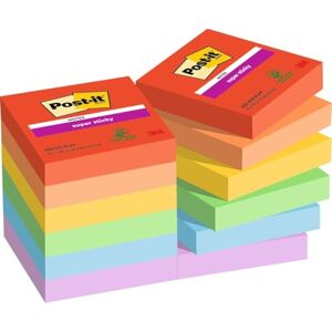 Post-It Notes Autocollantes Super Sticky, Couleurs Playful, Pack de 12 Blocs, 90 Feuilles par Bloc, 47.6 mm x 47.6 mm Feuillets Super Adhésifs pour Prise de Notes, Listes de Tâches et Rappels - Publicité Post-It Notes Autocollantes Super Sticky, Couleurs Playful, Pack de 12 Blocs, 90 Feuilles par Bloc, 47.6 mm x 47.6 mm Feuillets Super Adhésifs pour Prise de Notes, Listes de Tâches et Rappels - Publicité