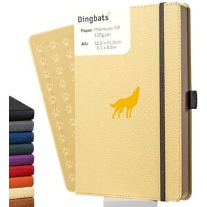 Dingbats* Notebooks Dingbats* Faune Carnet de Notes A5 Blanc Moyen, Couverture Rigide, Journal en Cuir PU Fermeture élastique, Porte-stylo, Marque-page - Publicité Dingbats* Notebooks Dingbats* Faune Carnet de Notes A5 Blanc Moyen, Couverture Rigide, Journal en Cuir PU Fermeture élastique, Porte-stylo, Marque-page - Publicité