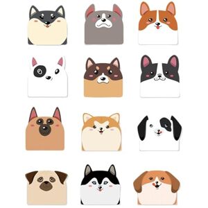 Morain Lot de 12 blocs de notes en forme de chiens de dessin animé, petits blocs adhésifs amusants pour le bureau - Publicité Morain Lot de 12 blocs de notes en forme de chiens de dessin animé, petits blocs adhésifs amusants pour le bureau - Publicité
