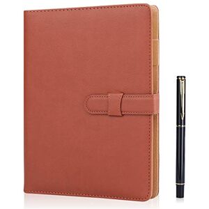 Minlna Carnet en cuir format A5 Rechargeable avec des feuilles volantes 200 pages épaisses Doublure classique avec poche et porte-stylos (marron) - Publicité Minlna Carnet en cuir format A5 Rechargeable avec des feuilles volantes 200 pages épaisses Doublure classique avec poche et porte-stylos (marron) - Publicité