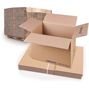 Master'in Caisse carton double cannelure Brune 430x310x150mm 28 lots de 10 caisses - Publicité Master'in Caisse carton double cannelure Brune 430x310x150mm 28 lots de 10 caisses - Publicité