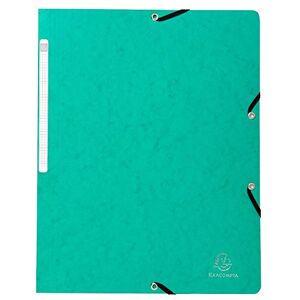 Exacompta Chemise à élastiques sans Rabats carton 400g 24x32 cm Vert - Publicité Exacompta Chemise à élastiques sans Rabats carton 400g 24x32 cm Vert - Publicité