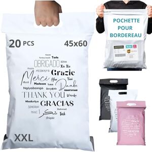 EmballaX 20 Pochettes d’Envoie Colis Vinted avec Pochette pour Bordereau Grand Format XXL 60x45cm Enveloppe Plastique Expédition Résistante Emballage Envoie Vetement Boite Sac Poignée Merci - Publicité EmballaX 20 Pochettes d’Envoie Colis Vinted avec Pochette pour Bordereau Grand Format XXL 60x45cm Enveloppe Plastique Expédition Résistante Emballage Envoie Vetement Boite Sac Poignée Merci - Publicité