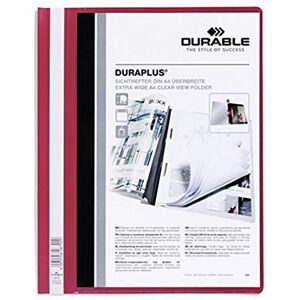 Durable Protège-document DURAPLUS Chemise de présentation A4+ Avec couverture transparente Rouge Boîte de 25 pièces 257903 - Publicité Durable Protège-document DURAPLUS Chemise de présentation A4+ Avec couverture transparente Rouge Boîte de 25 pièces 257903 - Publicité