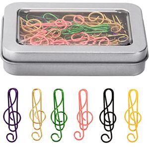 Newellsail 60 Pièces Trombones de Musique Pinces à Papier de Musique Colorées Trombones en Métal Mini Pinces à Signets pour Document Organiser, Scrapbook, Notebook de Musique (6 Couleurs) - Publicité Newellsail 60 Pièces Trombones de Musique Pinces à Papier de Musique Colorées Trombones en Métal Mini Pinces à Signets pour Document Organiser, Scrapbook, Notebook de Musique (6 Couleurs) - Publicité