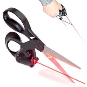 Fishtec Ciseaux Laser de Précision Découpe Droite Guidée par Faisceau Bouton ON/OFF Lames Acier Inoxydable Polyvalents pour Papier Textiles Carton Fin Poignée Ergonomique Confortable - Publicité Fishtec Ciseaux Laser de Précision Découpe Droite Guidée par Faisceau Bouton ON/OFF Lames Acier Inoxydable Polyvalents pour Papier Textiles Carton Fin Poignée Ergonomique Confortable - Publicité