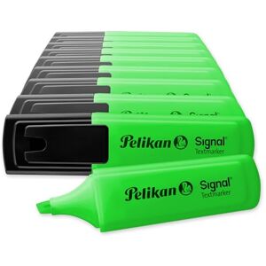 Pelikan Signal Lot de 10 surligneurs à pointe biseautée Vert vif - Publicité Pelikan Signal Lot de 10 surligneurs à pointe biseautée Vert vif - Publicité