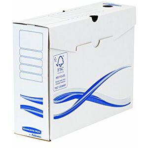 Fellowes Bankers Box Basic Lot de 25 Boîtes d'archives A4 10 cm Bleu/Blanc - Publicité Fellowes Bankers Box Basic Lot de 25 Boîtes d'archives A4 10 cm Bleu/Blanc - Publicité