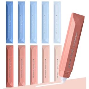 BetterJonny 10 PCS Rubans Correcteurs, 6mx5mm Souris Correcteur Blanc avec Capuchon Protecteur Correcteur Souris Rouleaux de Correction Roller pour Papeterie Fourniture Scolaire(5Bleu+5Rose) - Publicité BetterJonny 10 PCS Rubans Correcteurs, 6mx5mm Souris Correcteur Blanc avec Capuchon Protecteur Correcteur Souris Rouleaux de Correction Roller pour Papeterie Fourniture Scolaire(5Bleu+5Rose) - Publicité