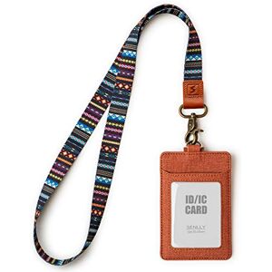 SENLLY Porte badge D'identification avec Courroie Lanière Tour de Cou, ID Porte cartes en Cuir PU et Cordon Amovible, 2 Fentes pour Cartes et 1 Fenêtre D'identification Transparente - Publicité SENLLY Porte badge D'identification avec Courroie Lanière Tour de Cou, ID Porte cartes en Cuir PU et Cordon Amovible, 2 Fentes pour Cartes et 1 Fenêtre D'identification Transparente - Publicité
