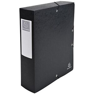 Exacompta Ref. 50831E 1 boite de classement avec élastiques Exabox en carte lustrée 600g/m2 Dos 8 cm dimensions 25 x 33 cm pour documents A4 couleur noir livrée montée - Publicité Exacompta Ref. 50831E 1 boite de classement avec élastiques Exabox en carte lustrée 600g/m2 Dos 8 cm dimensions 25 x 33 cm pour documents A4 couleur noir livrée montée - Publicité