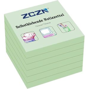 ZCZN Lot de 6 blocs de 80 feuilles de notes autocollantes Vert clair 76 x 76 mm - Publicité ZCZN Lot de 6 blocs de 80 feuilles de notes autocollantes Vert clair 76 x 76 mm - Publicité