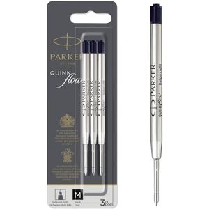 Parker QUINKflow recharges pour stylo bille pointe moyenne noire lot de 3 - Publicité Parker QUINKflow recharges pour stylo bille pointe moyenne noire lot de 3 - Publicité