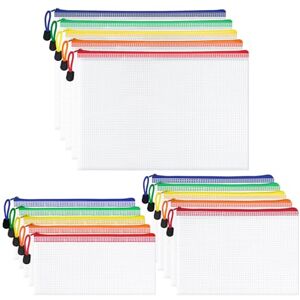 WISYOK Pochette Plastique Zippée A4 A5 A6, 15pcs Pochette Rangement, Pochette Document Zippée Étanche, PVC Transparentes Document Dossier pour Voyage, Bureau (5 Couleurs) - Publicité WISYOK Pochette Plastique Zippée A4 A5 A6, 15pcs Pochette Rangement, Pochette Document Zippée Étanche, PVC Transparentes Document Dossier pour Voyage, Bureau (5 Couleurs) - Publicité