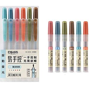 NINGSA Surligneurs rétractables, rechargeables, pointe biseautée, couleurs assorties (vintage avec recharge) - Publicité NINGSA Surligneurs rétractables, rechargeables, pointe biseautée, couleurs assorties (vintage avec recharge) - Publicité