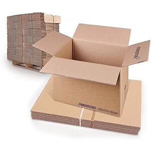 Master'in Caisse carton double cannelure Brune 430x310x150mm 7 lots de 10 caisses - Publicité Master'in Caisse carton double cannelure Brune 430x310x150mm 7 lots de 10 caisses - Publicité