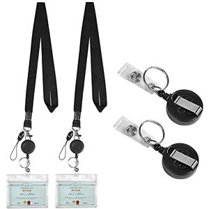 NiceLand 2 Ensemble Porte-badge avec Yoyo et Cordon Résistant avec Courroie de Cou de Lanière, Rétractables en Plastique Etanche Porte-Cartes D’identité en Verticaux et Horizontaux (Noir) - Publicité NiceLand 2 Ensemble Porte-badge avec Yoyo et Cordon Résistant avec Courroie de Cou de Lanière, Rétractables en Plastique Etanche Porte-Cartes D’identité en Verticaux et Horizontaux (Noir) - Publicité