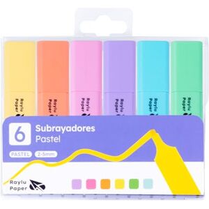 RAYLU PAPER – Surligneurs Fluo avec Pointe Biseautée, Pack de 6 Surligneurs Fluo 2-5 mm, Idéal pour Étude, Bureau et Organisation (Fluo, 6 pcs) - Publicité RAYLU PAPER – Surligneurs Fluo avec Pointe Biseautée, Pack de 6 Surligneurs Fluo 2-5 mm, Idéal pour Étude, Bureau et Organisation (Fluo, 6 pcs) - Publicité