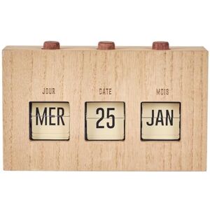 HOME DECO FACTORY HD0094 Calendrier Flip Flap en Bois Brut, Élément Décoratif Fonctionnel pour Salon ou Bureau, Dimensions 30x15 cm, Teintes Marron et Noir - Publicité HOME DECO FACTORY HD0094 Calendrier Flip Flap en Bois Brut, Élément Décoratif Fonctionnel pour Salon ou Bureau, Dimensions 30x15 cm, Teintes Marron et Noir - Publicité