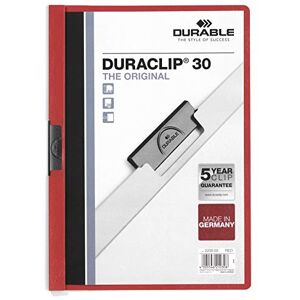Durable 220003 DURACLIP® 30 Chemise à clip A4 Rouge - Publicité Durable 220003 DURACLIP® 30 Chemise à clip A4 Rouge - Publicité