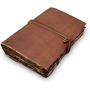 WANDERINGS Journal En Cuir Vintage – 13 x 18 cm – Journal Relié En Cuir Fait Main Antique Avec Papier À Bords Pontés À L'Ancienne – Parfait Pour Écrire, Un Journal Intime, Prendre Des Notes, Dessiner - Publicité WANDERINGS Journal En Cuir Vintage – 13 x 18 cm – Journal Relié En Cuir Fait Main Antique Avec Papier À Bords Pontés À L'Ancienne – Parfait Pour Écrire, Un Journal Intime, Prendre Des Notes, Dessiner - Publicité