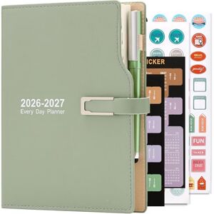 Holderzwu Agenda académique 2026-2027, de juillet 2026 à juin 2027, format A5, un jour par page, organisateur avec autocollants de calendrier, agenda planificateur avec porte-stylo et stylo, papier plus épais - Publicité Holderzwu Agenda académique 2026-2027, de juillet 2026 à juin 2027, format A5, un jour par page, organisateur avec autocollants de calendrier, agenda planificateur avec porte-stylo et stylo, papier plus épais - Publicité