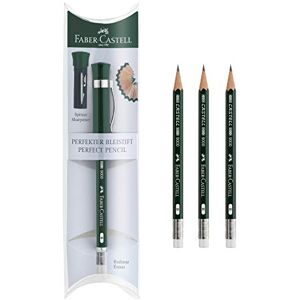 Faber-Castell Perfect Pencil Castell 9000 et 3 recharges de crayon – Crayon à mine, taille-crayon et extension de crayon #2 (lot de 1) - Publicité Faber-Castell Perfect Pencil Castell 9000 et 3 recharges de crayon – Crayon à mine, taille-crayon et extension de crayon #2 (lot de 1) - Publicité