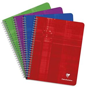Clairefontaine 68761C Un Cahier à Spirale 17x22 cm 180 Pages Grands Carreaux Papier Blanc 90 g Couverture Carte Pelliculée Couleur Aléatoire - Publicité Clairefontaine 68761C Un Cahier à Spirale 17x22 cm 180 Pages Grands Carreaux Papier Blanc 90 g Couverture Carte Pelliculée Couleur Aléatoire - Publicité
