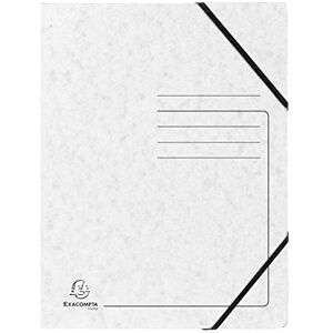 Exacompta Réf. 55406E 1 chemise à élastiques imprimée pochette 3 rabats en carte lustrée 355 g/m2 dimensions 24 x 32 cm pour documents au format A4 couleur blanc - Publicité Exacompta Réf. 55406E 1 chemise à élastiques imprimée pochette 3 rabats en carte lustrée 355 g/m2 dimensions 24 x 32 cm pour documents au format A4 couleur blanc - Publicité