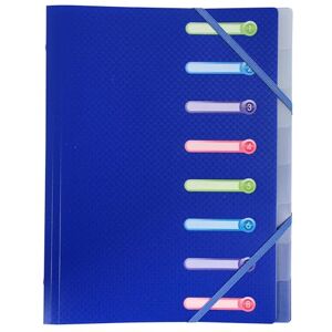 Exacompta Réf. 56180E Carton de 10 trieurs Opak 3 rabats avec élastiques et fenêtres découpées couverture et intérieur en PP 8 compartiments dim 25x32cm pour A4 assorties - Publicité Exacompta Réf. 56180E Carton de 10 trieurs Opak 3 rabats avec élastiques et fenêtres découpées couverture et intérieur en PP 8 compartiments dim 25x32cm pour A4 assorties - Publicité