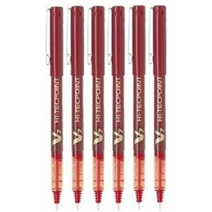PILOT BX V7 Hi-Tecpoint Fine Stylo roller Pointe 0,7 mm pointe Largeur de ligne 0,5 mm – Lot de 6 rouge - Publicité PILOT BX V7 Hi-Tecpoint Fine Stylo roller Pointe 0,7 mm pointe Largeur de ligne 0,5 mm – Lot de 6 rouge - Publicité