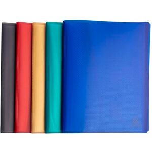 Exacompta Réf. 78540E Paquet de 5 Protège-documents Opak recyclé 40 pochettes grainées 80 vues pour format A4 couverture 4/10ème semi opaque 5 couleurs assorties - Publicité Exacompta Réf. 78540E Paquet de 5 Protège-documents Opak recyclé 40 pochettes grainées 80 vues pour format A4 couverture 4/10ème semi opaque 5 couleurs assorties - Publicité