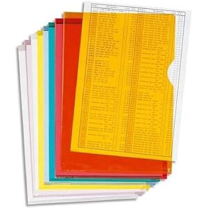 Exacompta Boîte de 100 pochettes coin en PVC 14/100 ème. Coloris assortis. Publicité Exacompta Boîte de 100 pochettes coin en PVC 14/100 ème. Coloris assortis. Publicité