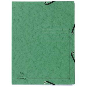 Exacompta Réf. 55403E Carton de 25 chemises à élastiques imprimées pochettes 3 rabats en carte lustrée 355 g/m2 dimensions 24 x 32 cm pour documents au format A4 couleur vert - Publicité Exacompta Réf. 55403E Carton de 25 chemises à élastiques imprimées pochettes 3 rabats en carte lustrée 355 g/m2 dimensions 24 x 32 cm pour documents au format A4 couleur vert - Publicité