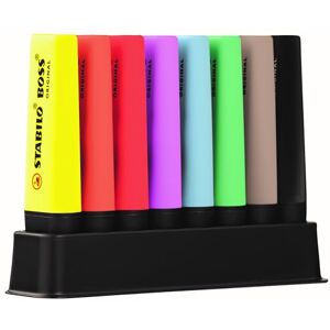 STABILO BOSS ORIGINAL Surligneur Desk-Set 8 couleurs assorties - Publicité STABILO BOSS ORIGINAL Surligneur Desk-Set 8 couleurs assorties - Publicité