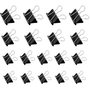 MERVYNGLYNNHUNTER 100 pièces clips en métal, 15/19/25/32 mm trombones réutilisables, trombones multi-usages, pour photos, cartes, documents, nourriture, recettes (noir) - Publicité MERVYNGLYNNHUNTER 100 pièces clips en métal, 15/19/25/32 mm trombones réutilisables, trombones multi-usages, pour photos, cartes, documents, nourriture, recettes (noir) - Publicité