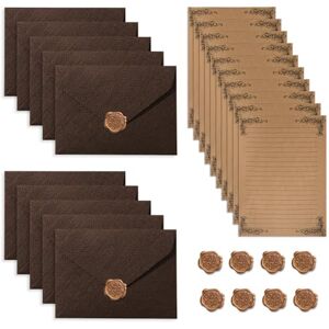 YZROHYI 10 Pièces Papier et Enveloppes Vintage, Lettre Élégant, Stationary Paper Moderne - Publicité YZROHYI 10 Pièces Papier et Enveloppes Vintage, Lettre Élégant, Stationary Paper Moderne - Publicité