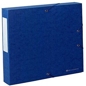 Exacompta Réf. 50812E 1 boite de classement avec élastiques Scotten en carte lustrée gaufrée 600g/m2 dos 4 cm dimensions 25 x 33 cm pour documents A4 couleur bleu livrée montée - Publicité Exacompta Réf. 50812E 1 boite de classement avec élastiques Scotten en carte lustrée gaufrée 600g/m2 dos 4 cm dimensions 25 x 33 cm pour documents A4 couleur bleu livrée montée - Publicité