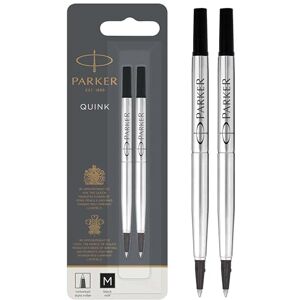Parker recharges pour stylo roller pointe moyenne encre noire QUINK lot de 2 - Publicité Parker recharges pour stylo roller pointe moyenne encre noire QUINK lot de 2 - Publicité