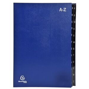 Exacompta Réf. 57222E Carton de 8 trieurs Ordonator couverture rigide intérieur en carte recyclée onglets plastifiés alphabétiques de A à Z 24 compartiments dim 24 x 34 cm couleur bleu - Publicité Exacompta Réf. 57222E Carton de 8 trieurs Ordonator couverture rigide intérieur en carte recyclée onglets plastifiés alphabétiques de A à Z 24 compartiments dim 24 x 34 cm couleur bleu - Publicité