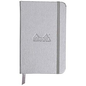 Rhodia 118067C Carnet Rigide Webnotebook Argent A6 Ligné 192 pages Papier Clairefontaine Ivoire 90 g/m² Marque-Page, Fermeture Élastique Couverture Simili Cuir - Publicité Rhodia 118067C Carnet Rigide Webnotebook Argent A6 Ligné 192 pages Papier Clairefontaine Ivoire 90 g/m² Marque-Page, Fermeture Élastique Couverture Simili Cuir - Publicité