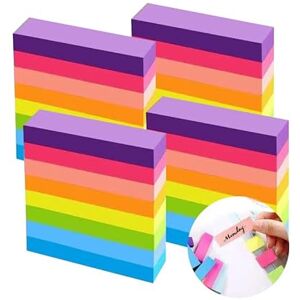 dogmoon Lot de 1600 feuilles de notes autocollantes colorées pour bureau, école, maison (8 couleurs, 76 x 16 mm) - Publicité dogmoon Lot de 1600 feuilles de notes autocollantes colorées pour bureau, école, maison (8 couleurs, 76 x 16 mm) - Publicité