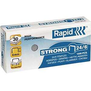 Rapid ® Lot de 1000 agrafes Strong 24/6 galvanisées (1000 pièces), vous recevrez 1 paquet de 1000 - Publicité Rapid ® Lot de 1000 agrafes Strong 24/6 galvanisées (1000 pièces), vous recevrez 1 paquet de 1000 - Publicité