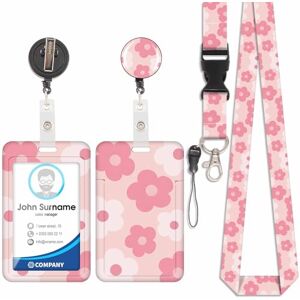 Viojrlly Porte Badge avec Cordon Tour De Cou avec Porte-Cartes, Porte Carte avec Enrouleurs de Badge Rétractable, Swivel Lobster Clasp, Détachable Lanyard, pour porte badges d'Identification (Fleurs Roses) - Publicité Viojrlly Porte Badge avec Cordon Tour De Cou avec Porte-Cartes, Porte Carte avec Enrouleurs de Badge Rétractable, Swivel Lobster Clasp, Détachable Lanyard, pour porte badges d'Identification (Fleurs Roses) - Publicité