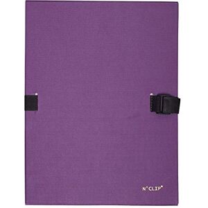 Exacompta Réf. 21516E 1 chemise à dos extensible en papier toilé vernis couleur N'clip 1 rabat fermeture par clip très pratique dim 24 x 32 cm pour format A4 couleur violet - Publicité Exacompta Réf. 21516E 1 chemise à dos extensible en papier toilé vernis couleur N'clip 1 rabat fermeture par clip très pratique dim 24 x 32 cm pour format A4 couleur violet - Publicité